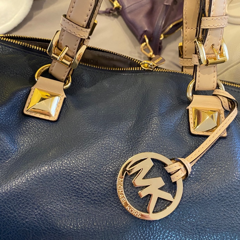 Blue MK satchel/duffel bag